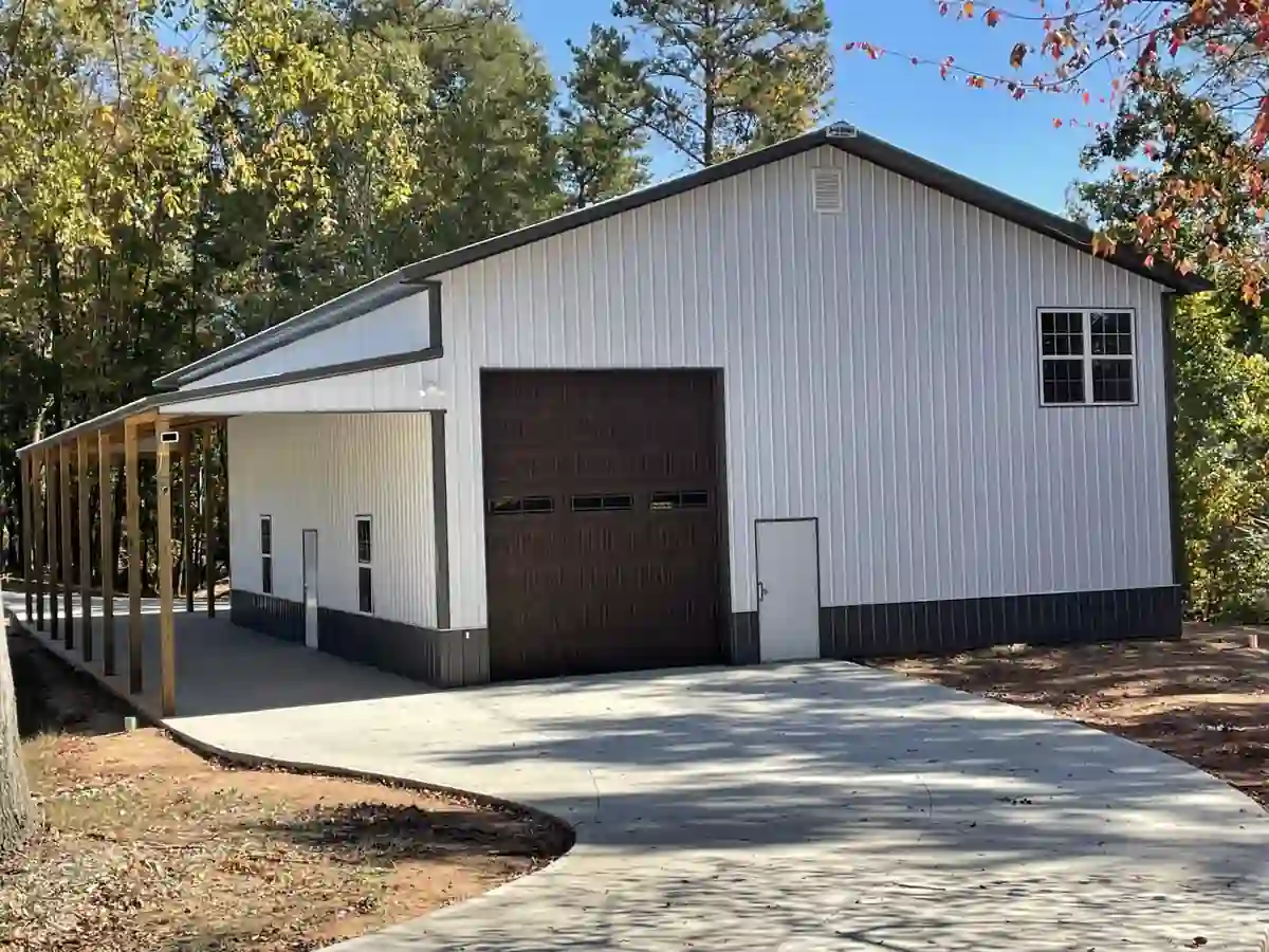 Garage and shop building built by Hoover Building Systems in Aiken County, SC